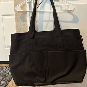 Dagne Dover large black cotton tote EUC